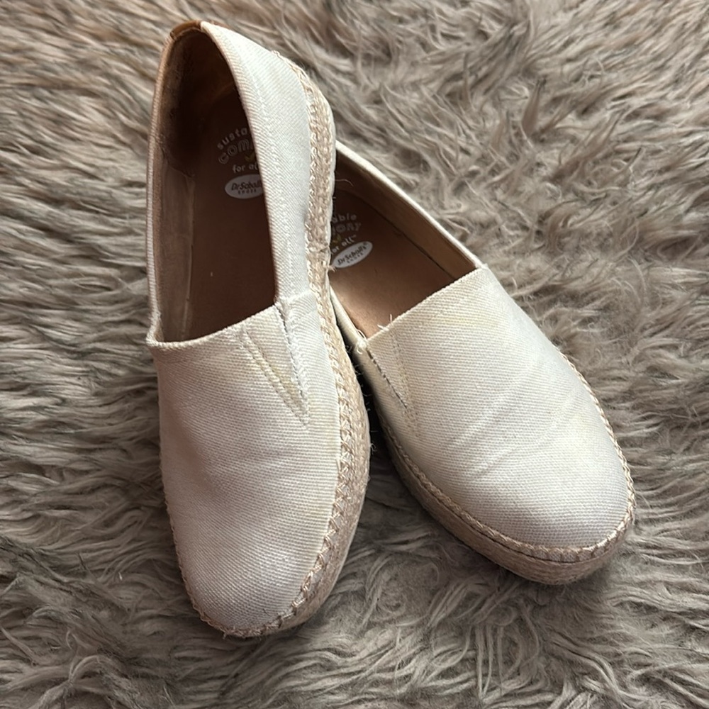 Dr. Scholl's White Espadrille Flats